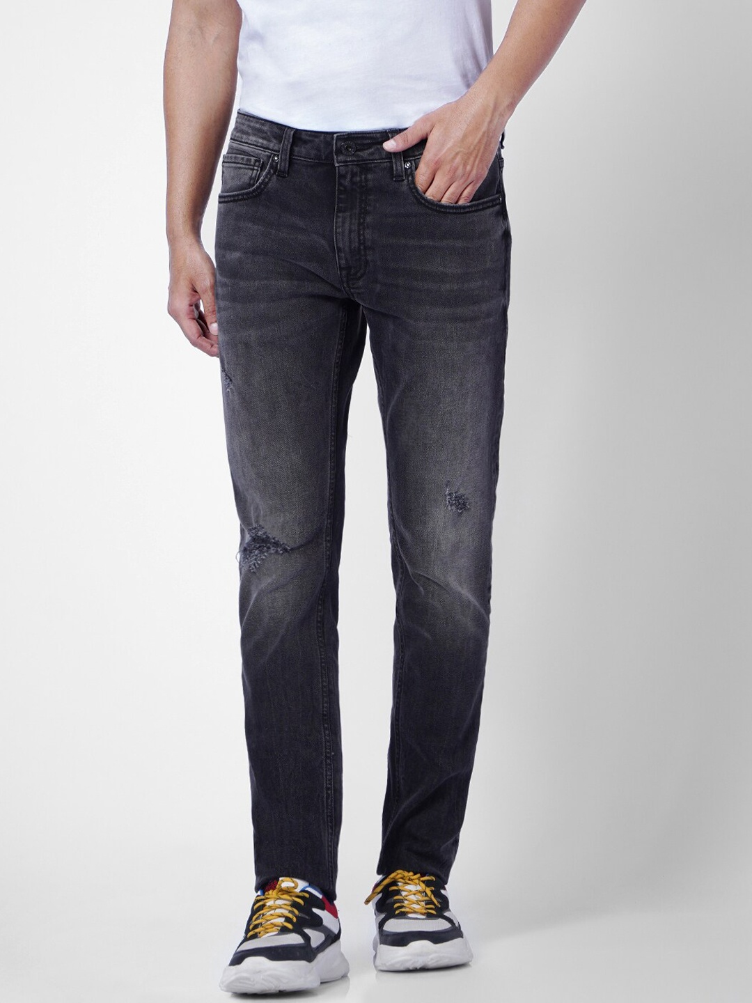 

Jack & Jones Men Grey Skinny Fit Low-Rise Jeans