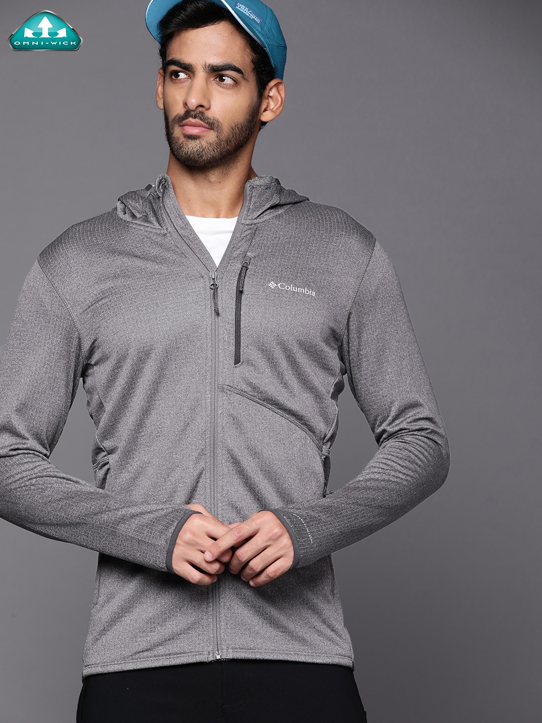 

Columbia Men Charcoal Grey Omni Heat Infinity Hooded Sweatshirt
