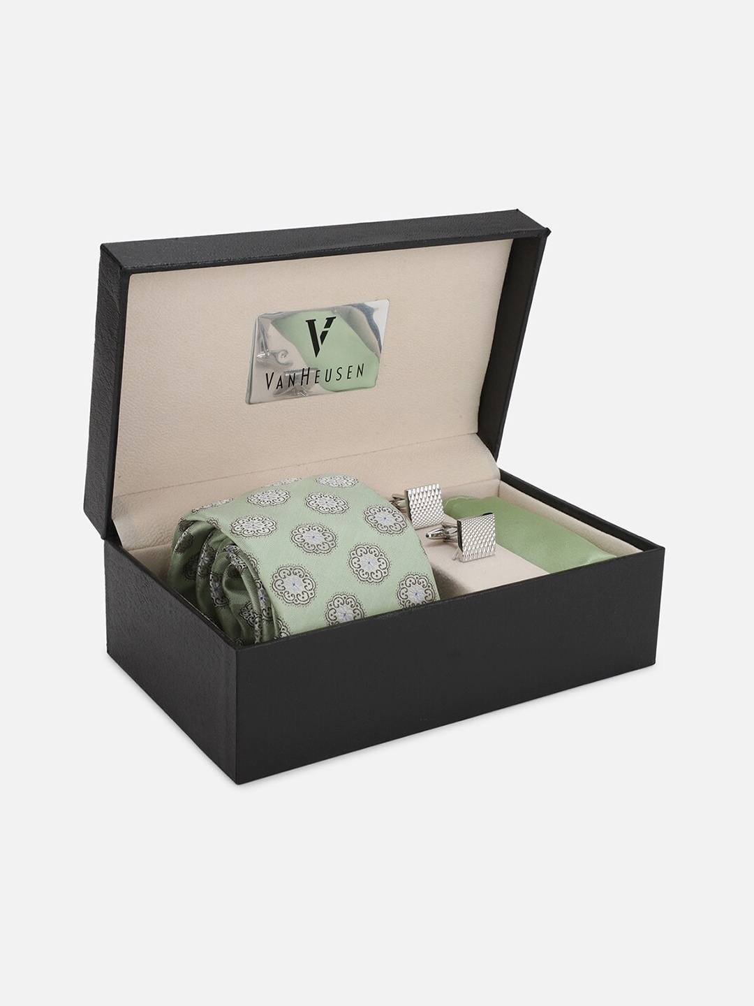 

Van Heusen Men Green Printed Accessory Gift Set