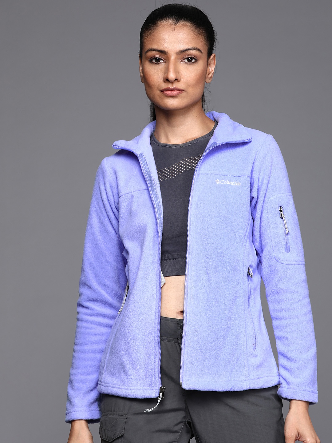 

Columbia Women Purple Fast Trek II Sweatshirt