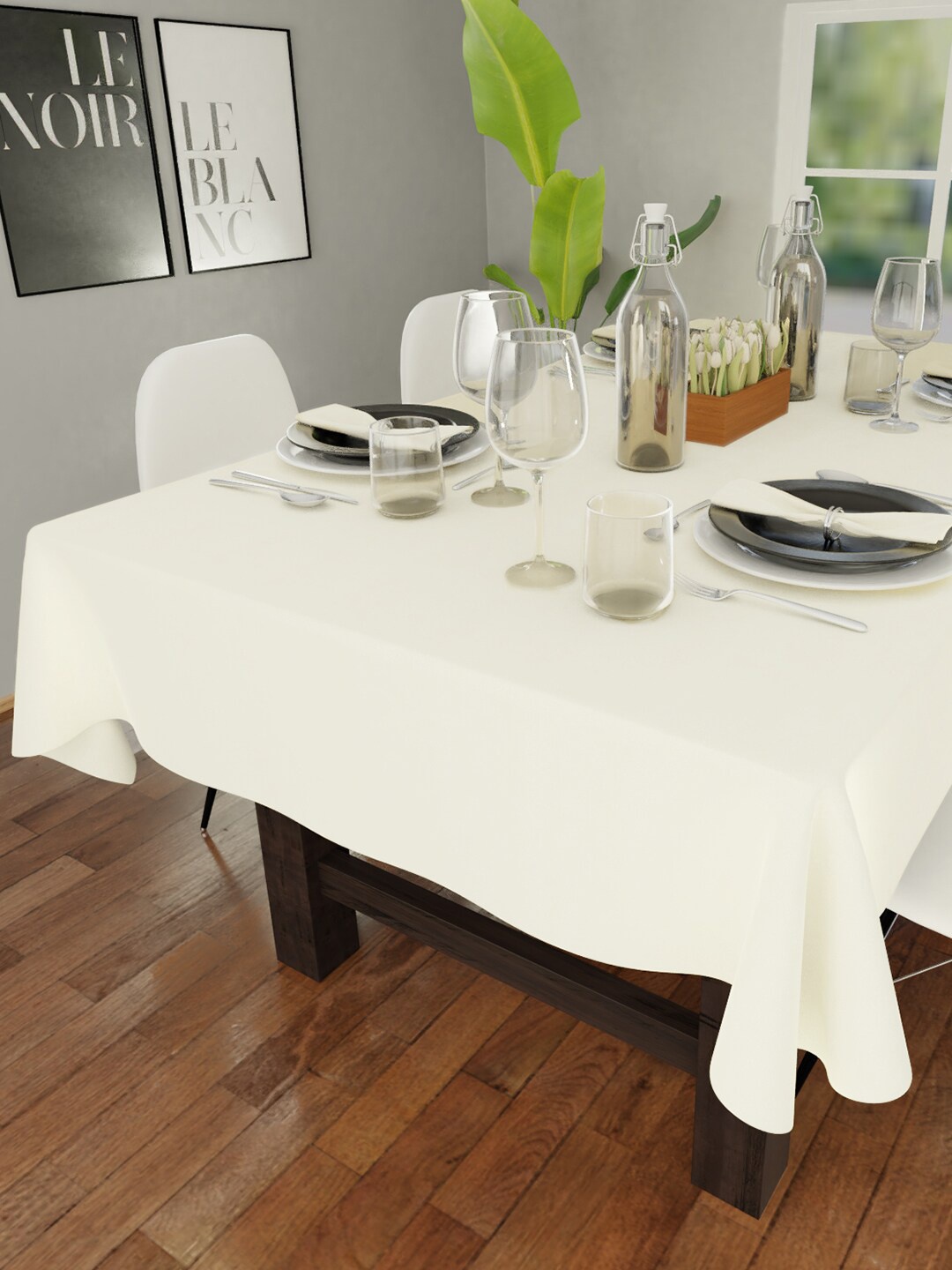 

Encasa Homes Beige Solid Table Cloth