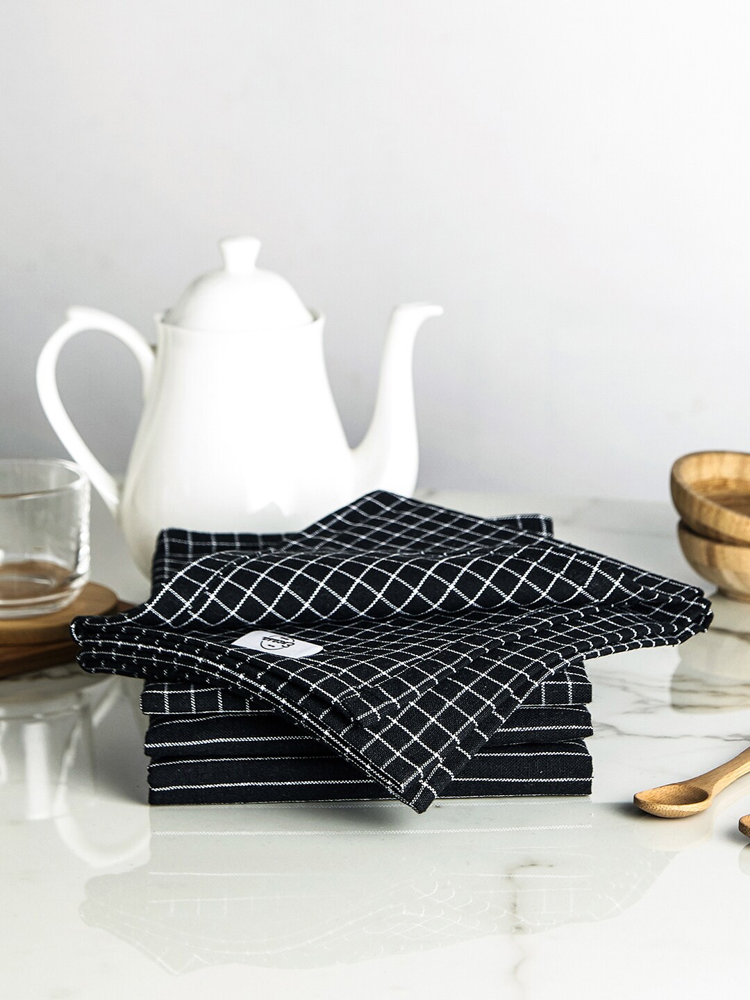 

Encasa Homes Unisex Black Kitchen Towels