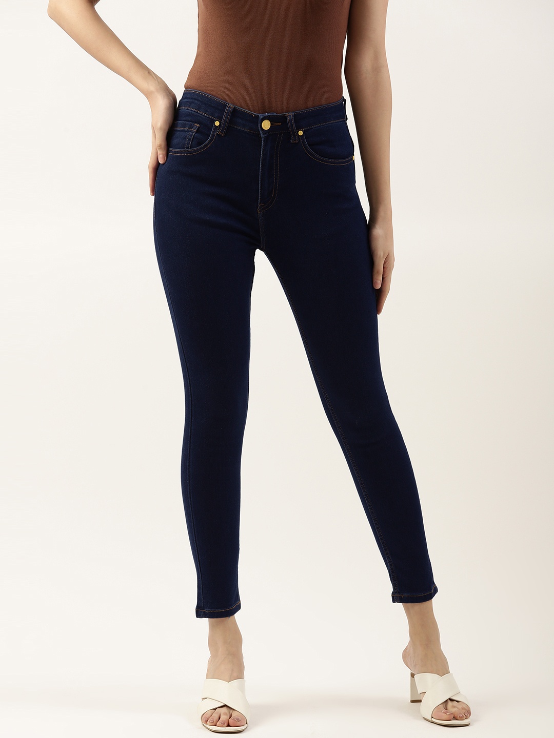 

FOREVER 21 Women Blue Stretchable Jeans