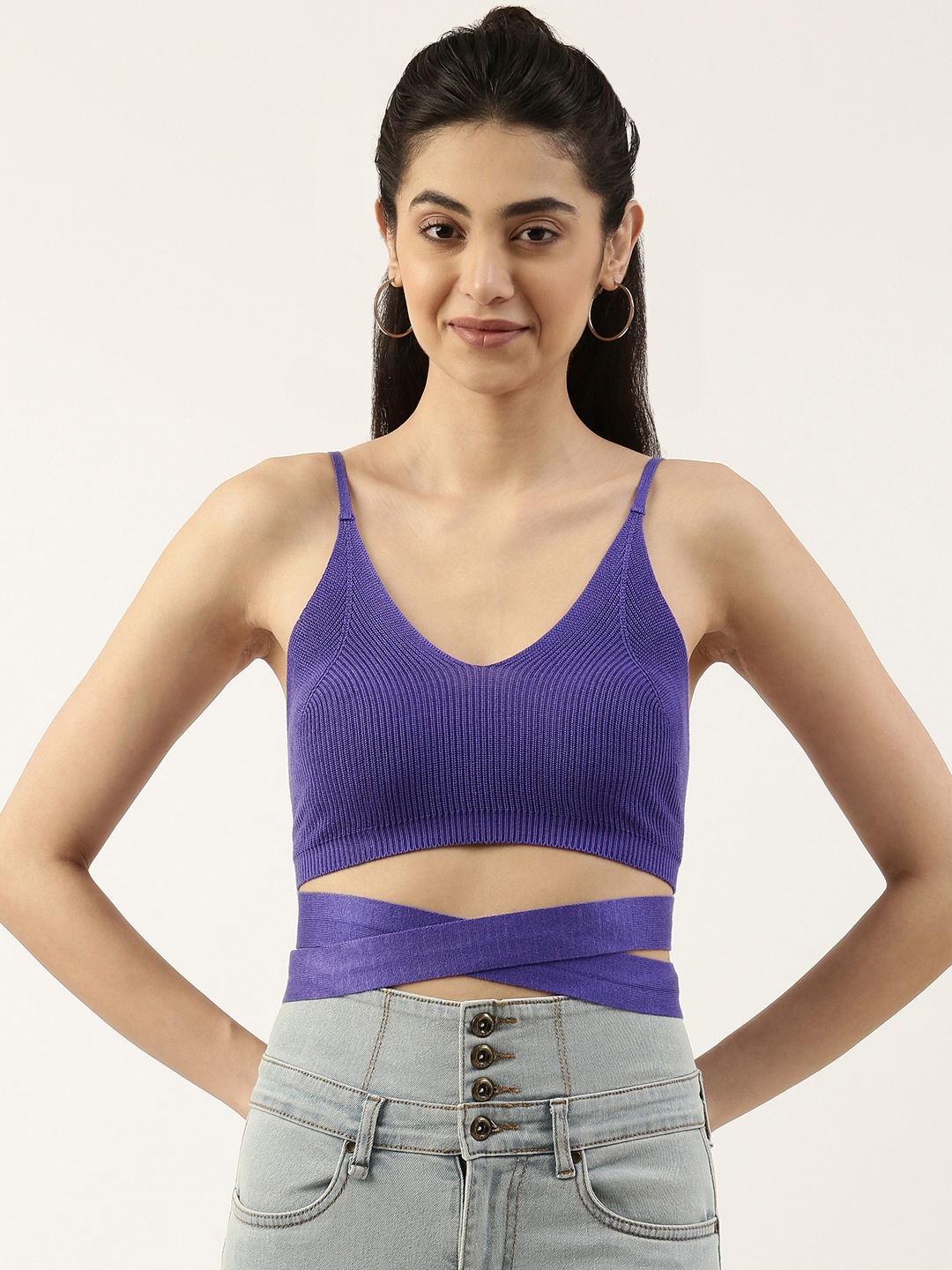 

FOREVER 21 Crop Top, Blue