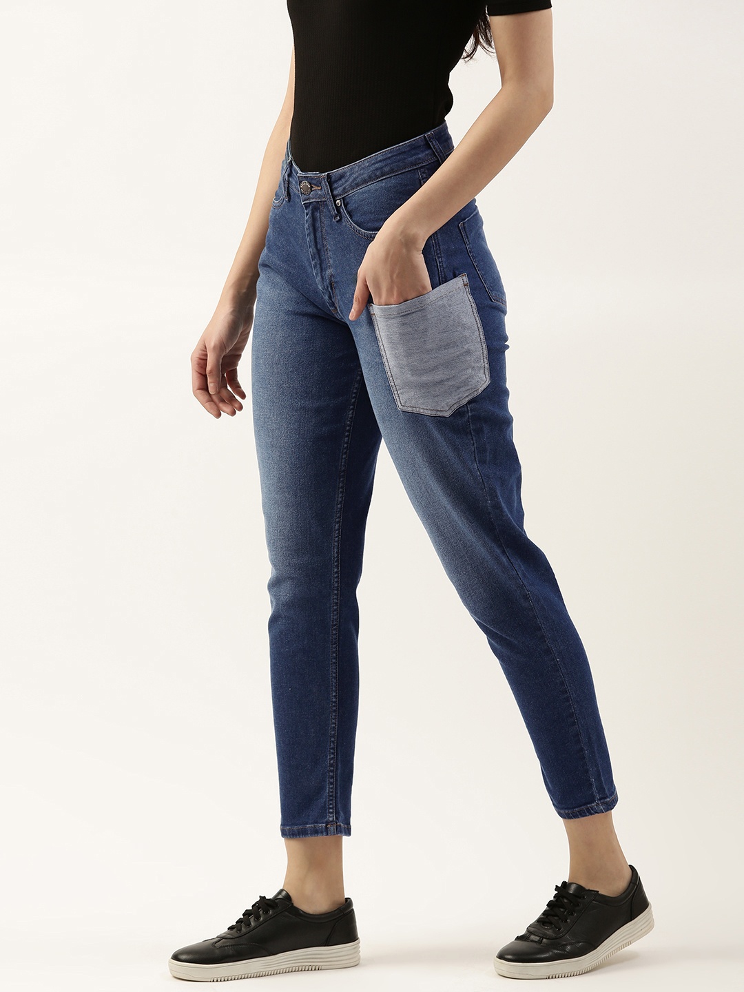 

FOREVER 21 Women Blue Light Fade Stretchable Jeans