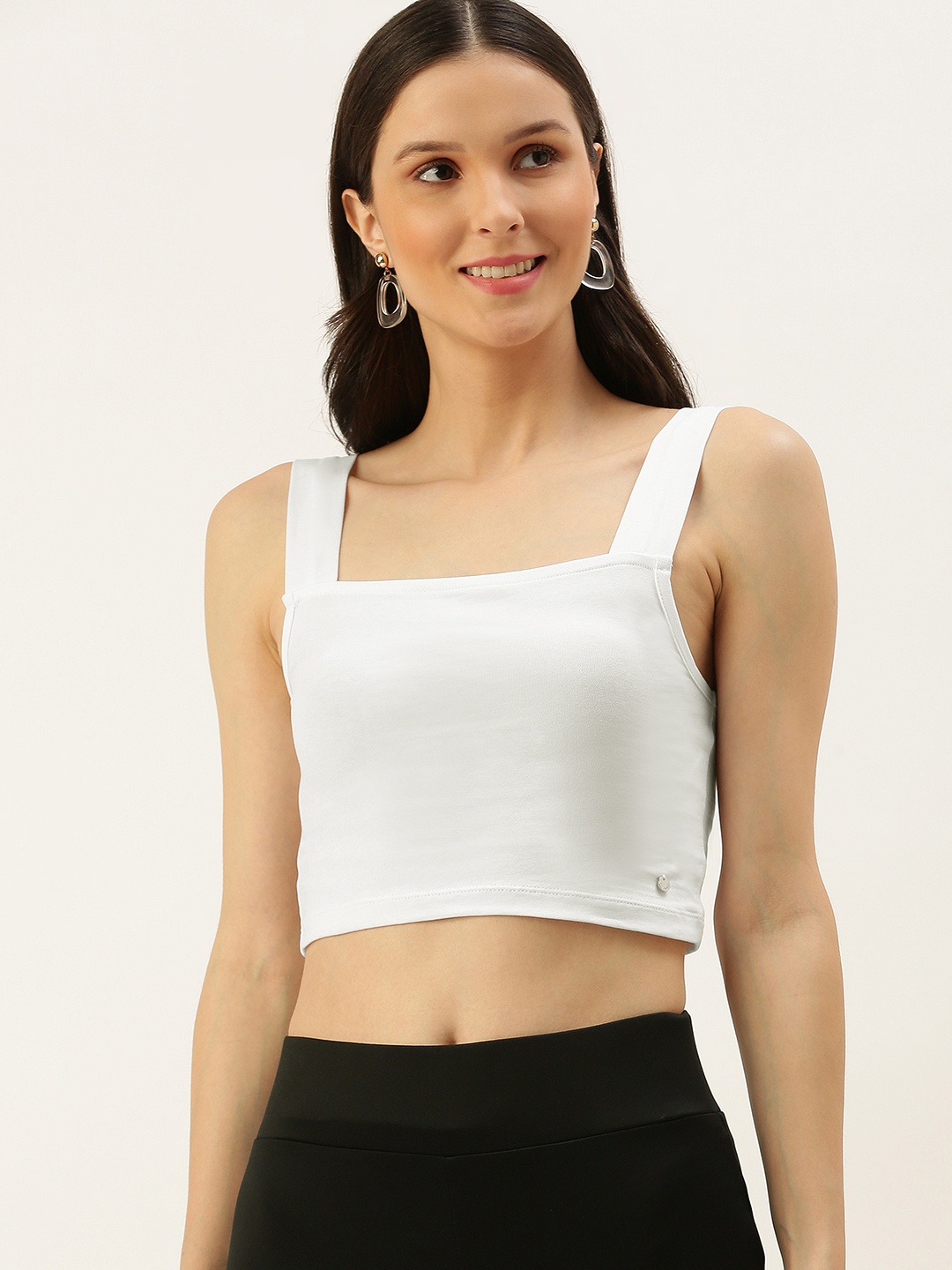 

FOREVER 21 Women White Bralette Crop Top