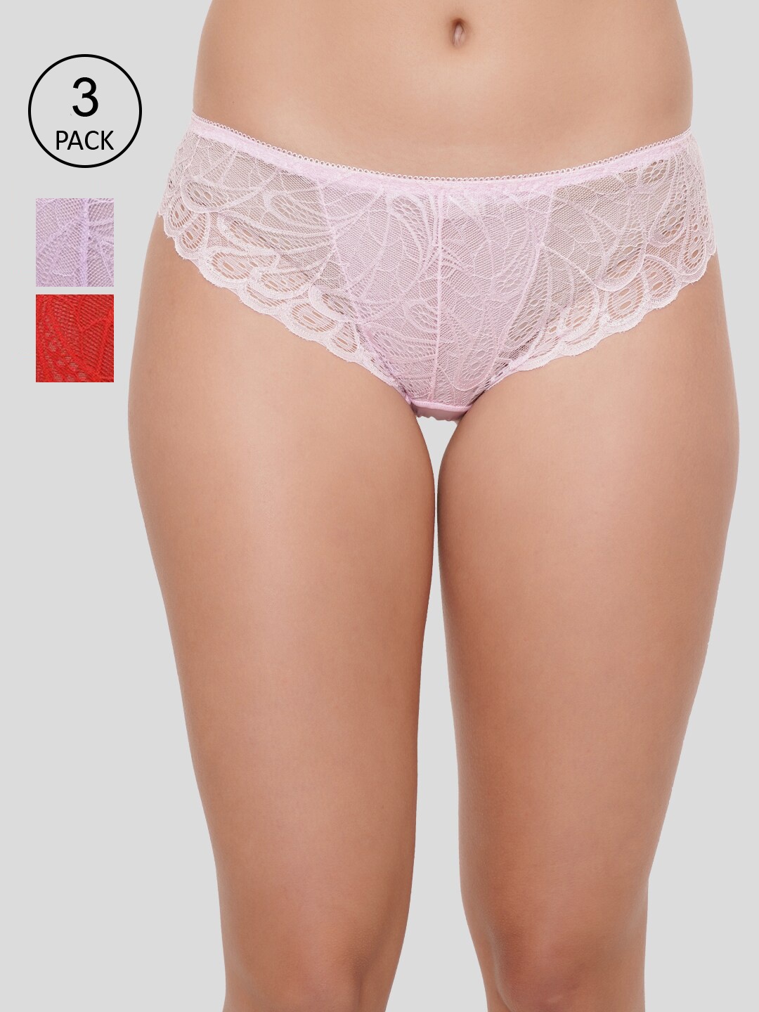 

Amour Secret Women Pack Of 3 Lace Bikini Briefs, Multi