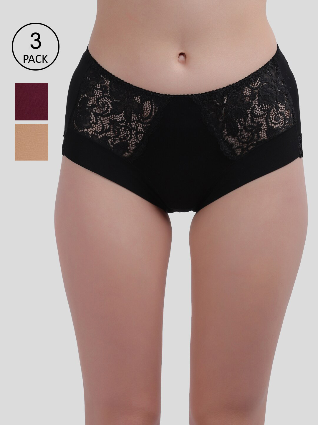 

Amour Secret Women Pack Of 3 Multi Briefs