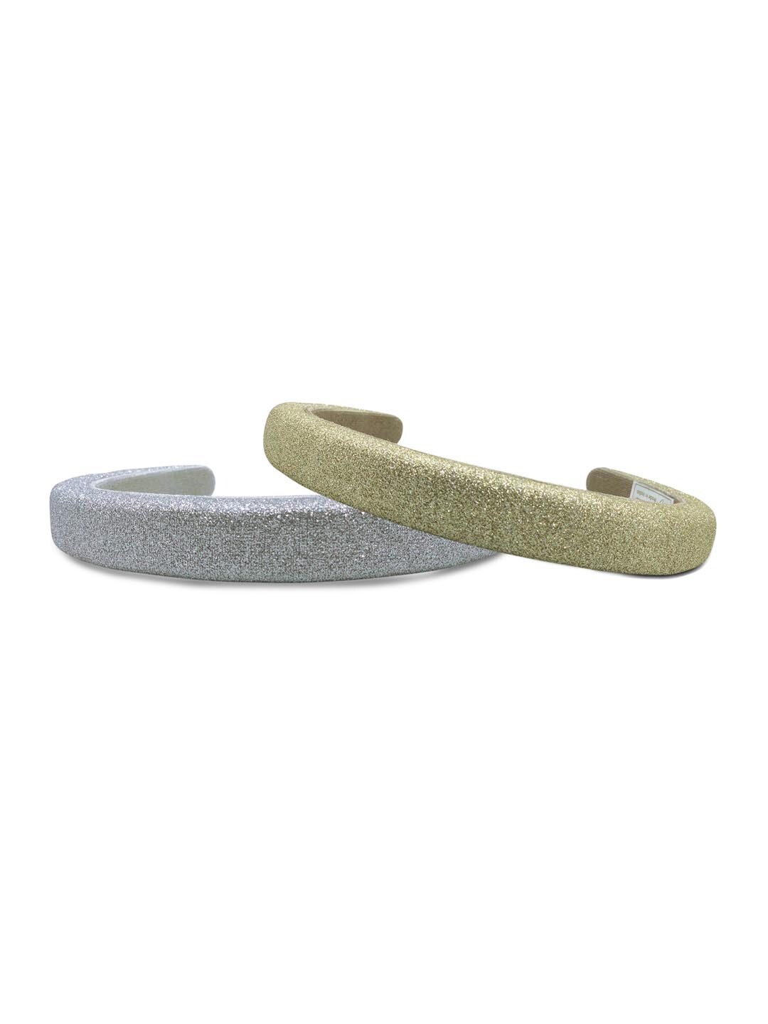 

KazarMax Girls Gold-Toned & Silver-Toned Set of 2 Embellished Hairband