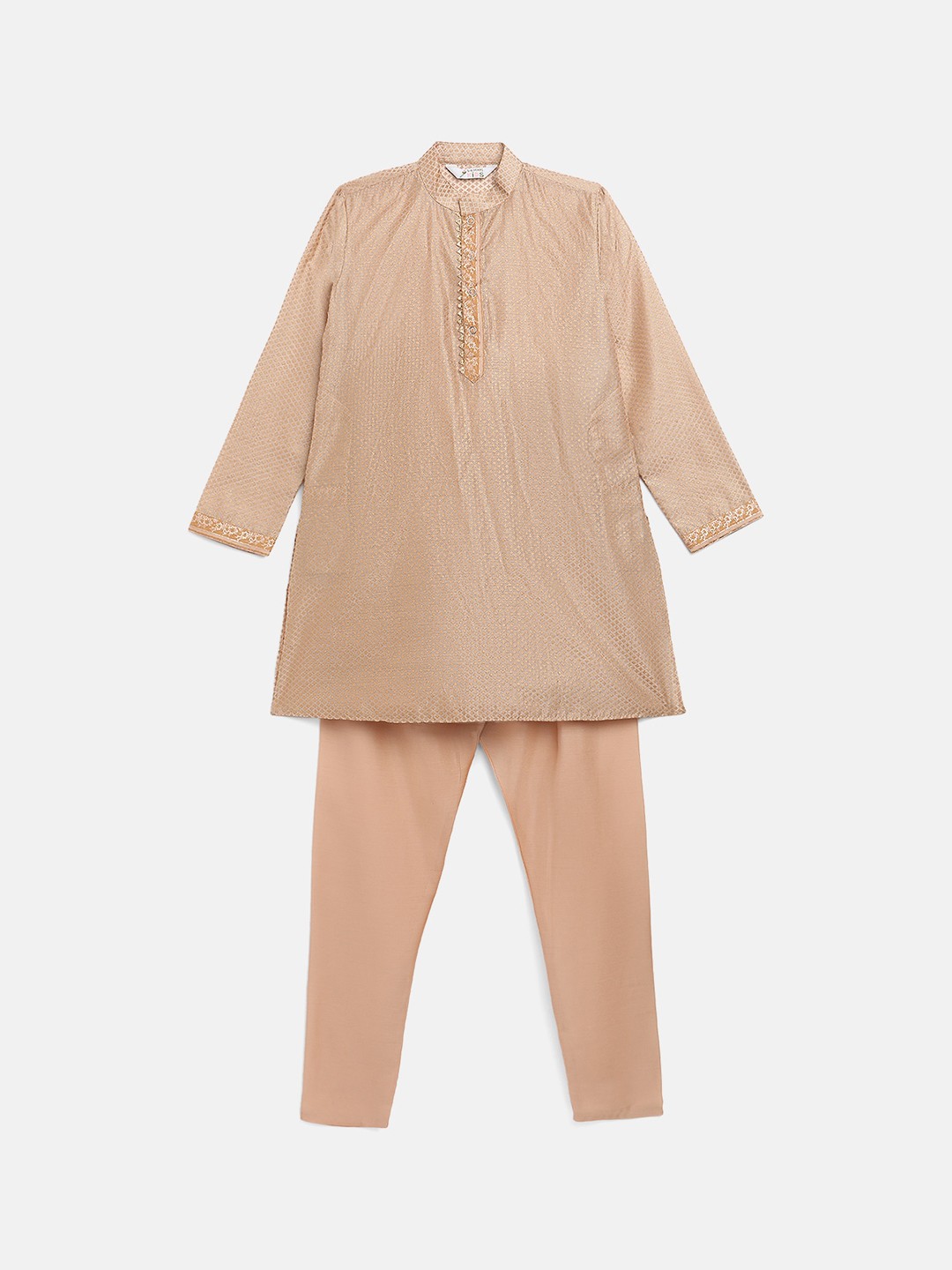 

Ahalyaa Boys Cream-Coloured Kurta with Pyjamas