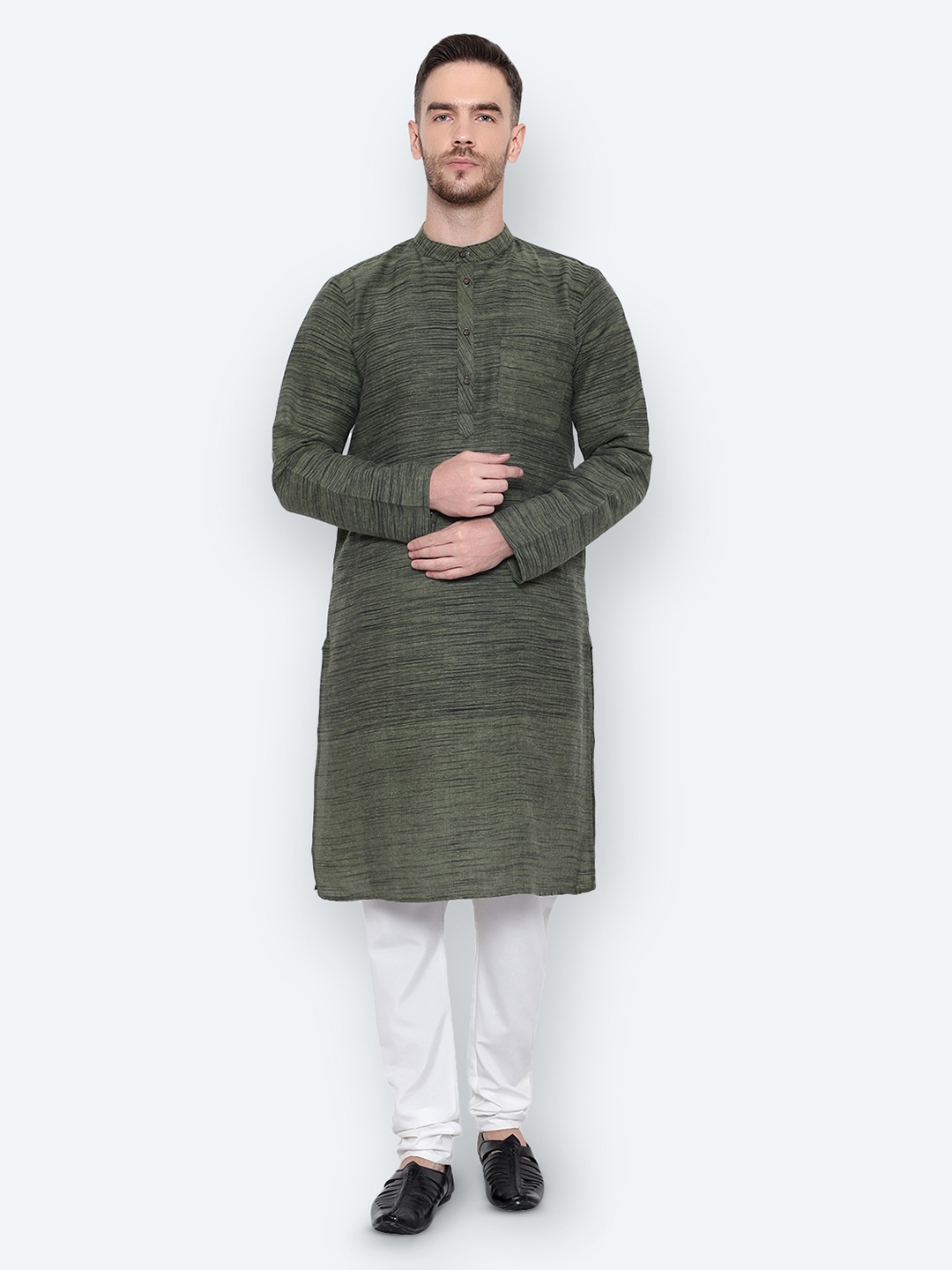 

Latest Chikan Garments Men Green Kurta