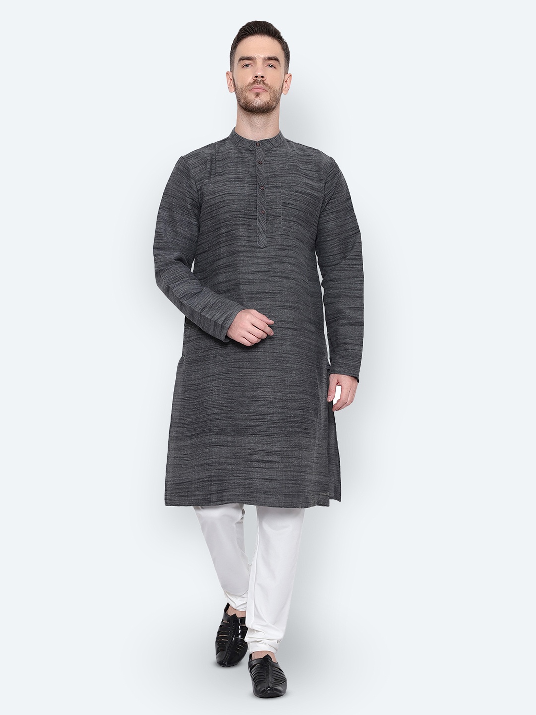 

Latest Chikan Garments Men Grey Kurta