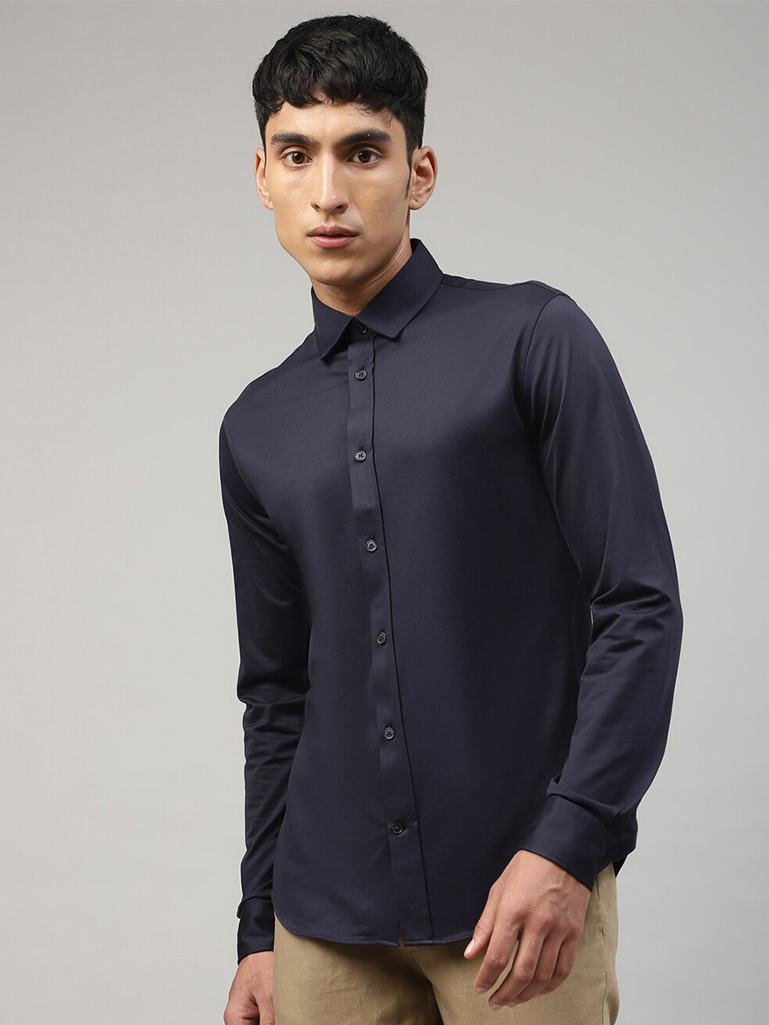 

Matinique Men Navy Blue Casual Shirt