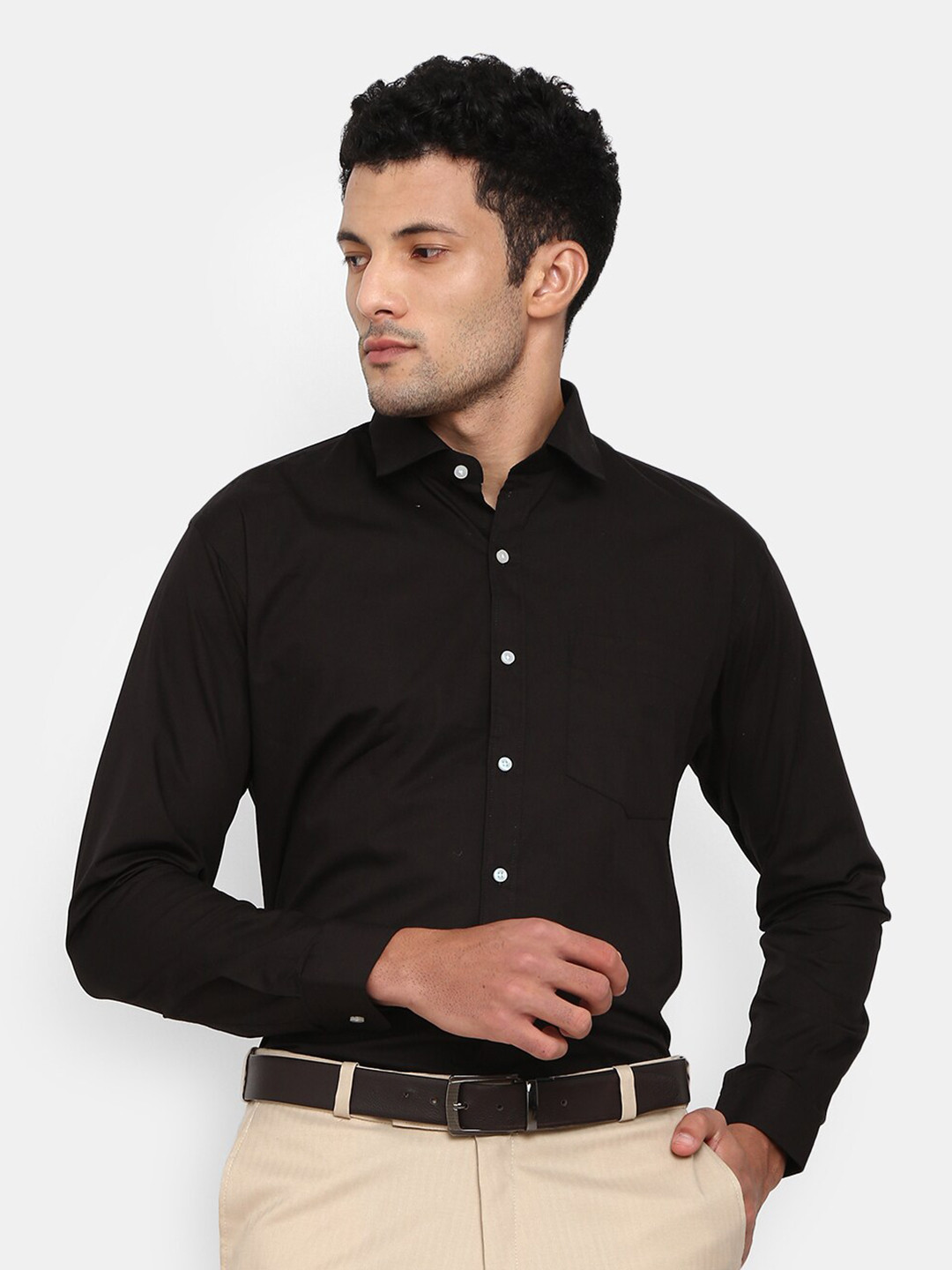 

J White by Vmart Men Black Formal Shirt