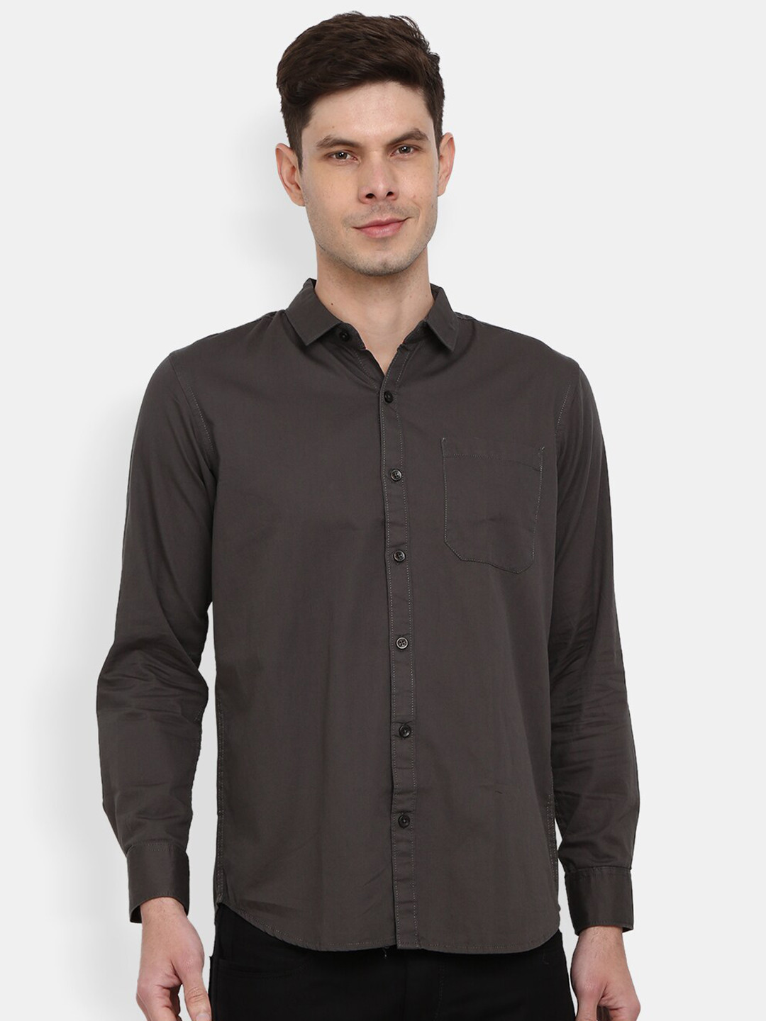 

V-Mart Men Grey Casual Shirt