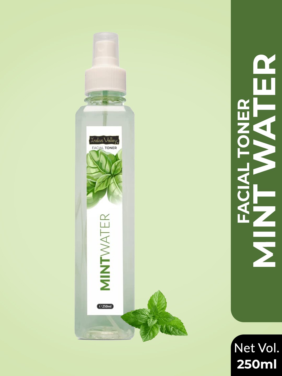 

Indus Valley Natural Mint Water Facial Toner - Chemical Free - 250 ml, White