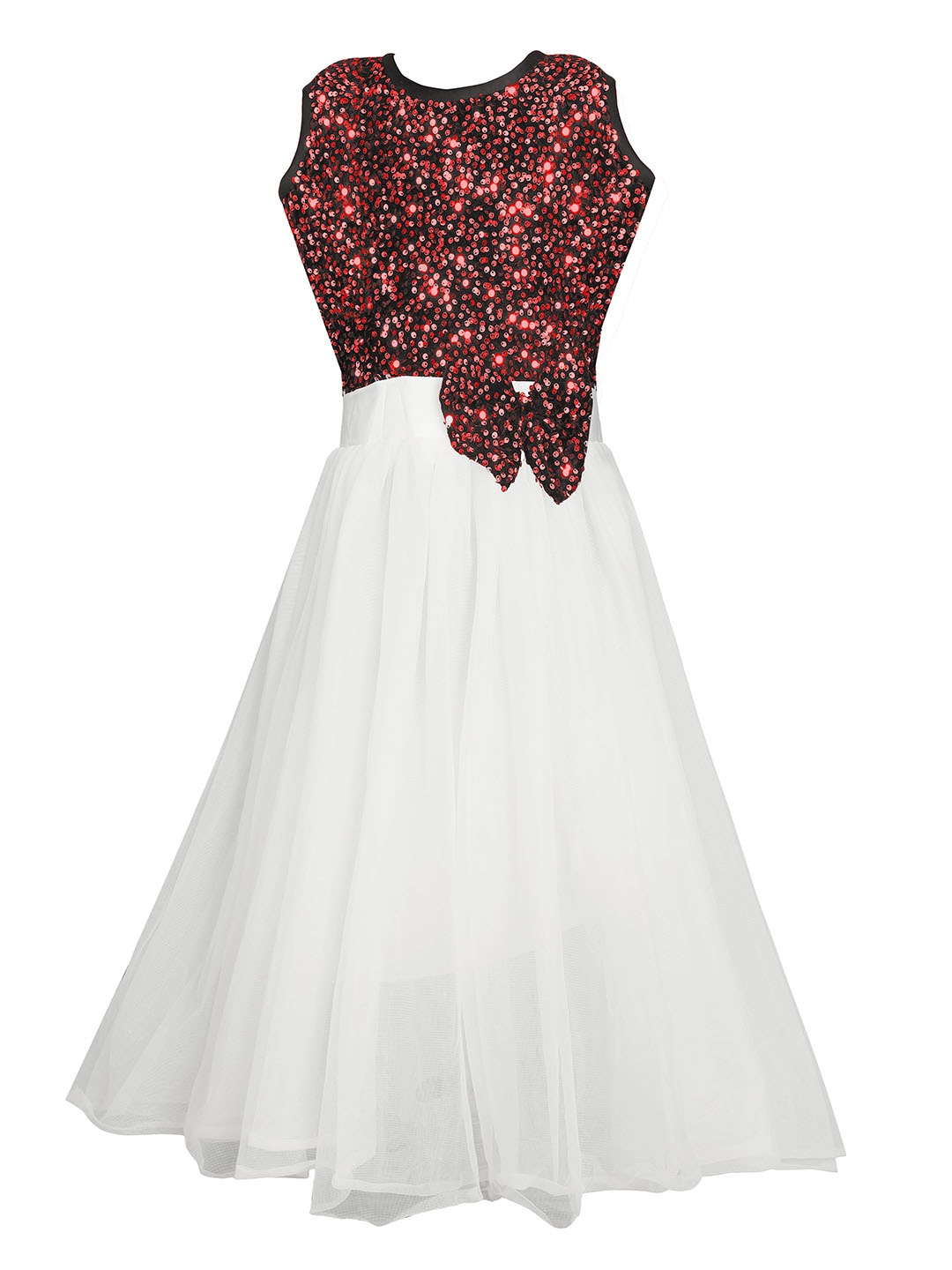 

White World Girl Red Net Maxi Dress