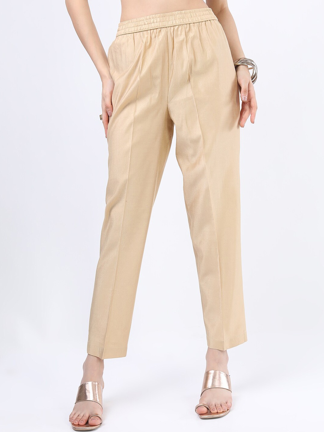 

Vishudh Women Beige Trousers