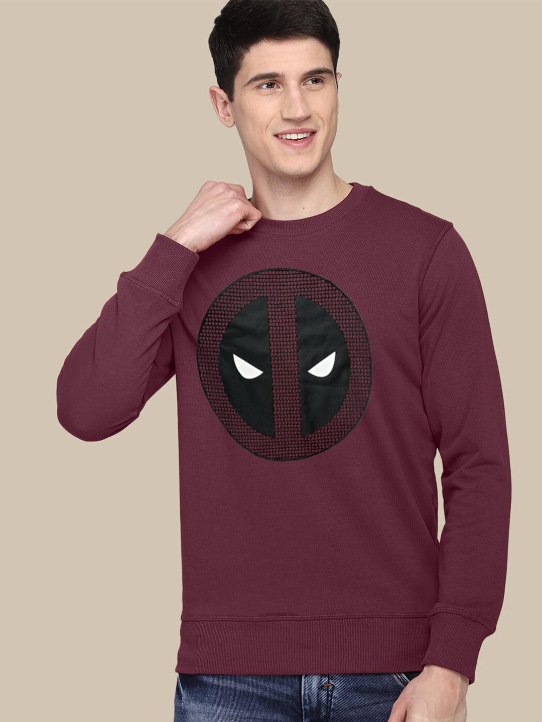

Free Authority Men Red Deadpool Printed Sweatshirts