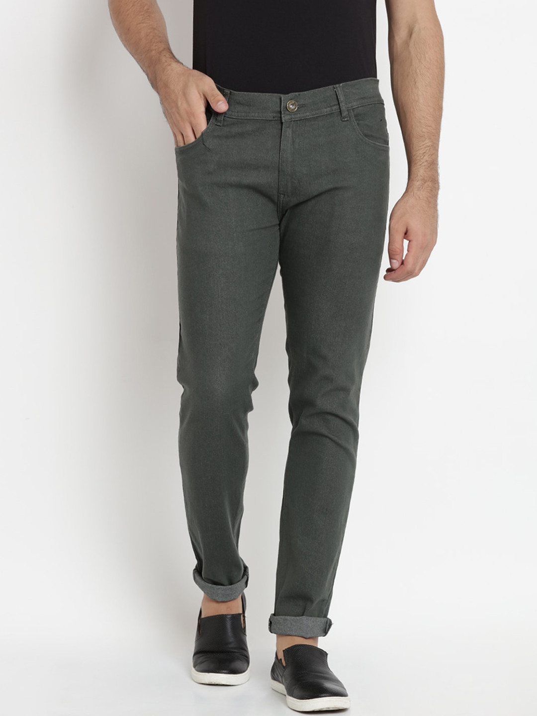 

Dais Men Olive Green Skinny Fit Jeans