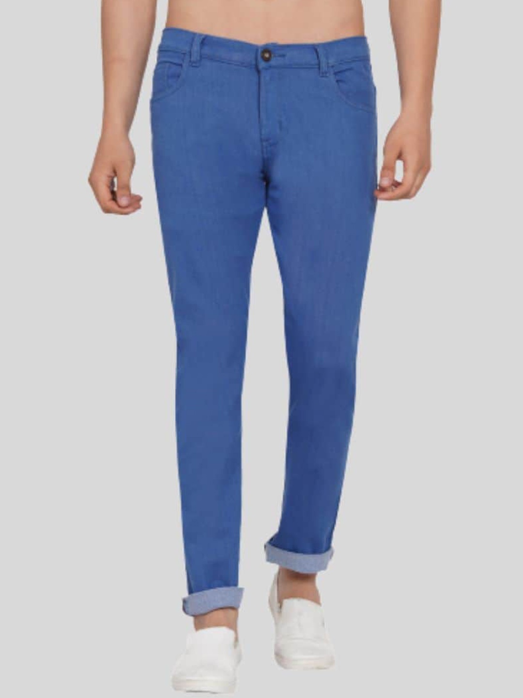

Dais Men Blue Solid Slim Fit Coloured Jeans