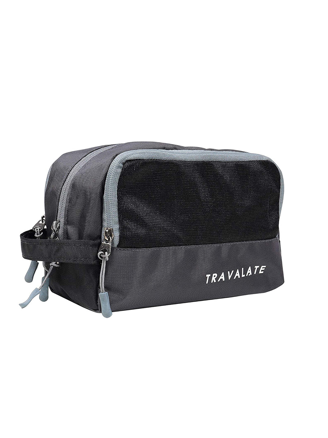 

TRAVALATE Black & Grey 3 Zipper Toiletry Bag