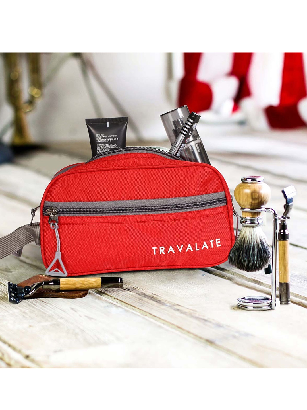

TRAVALATE Red Toiletry Travel Bag