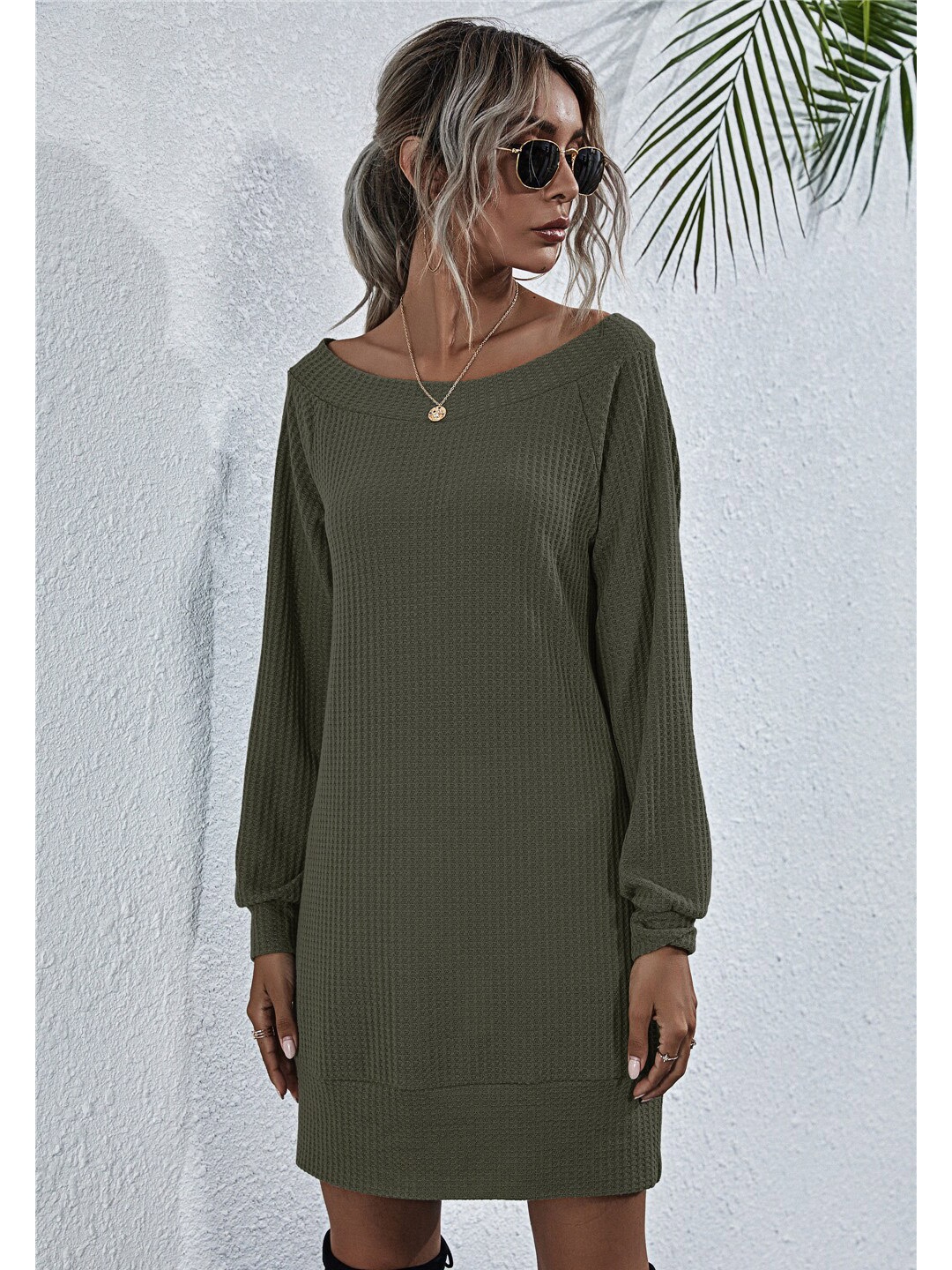 

BoStreet Green Sweater Dress