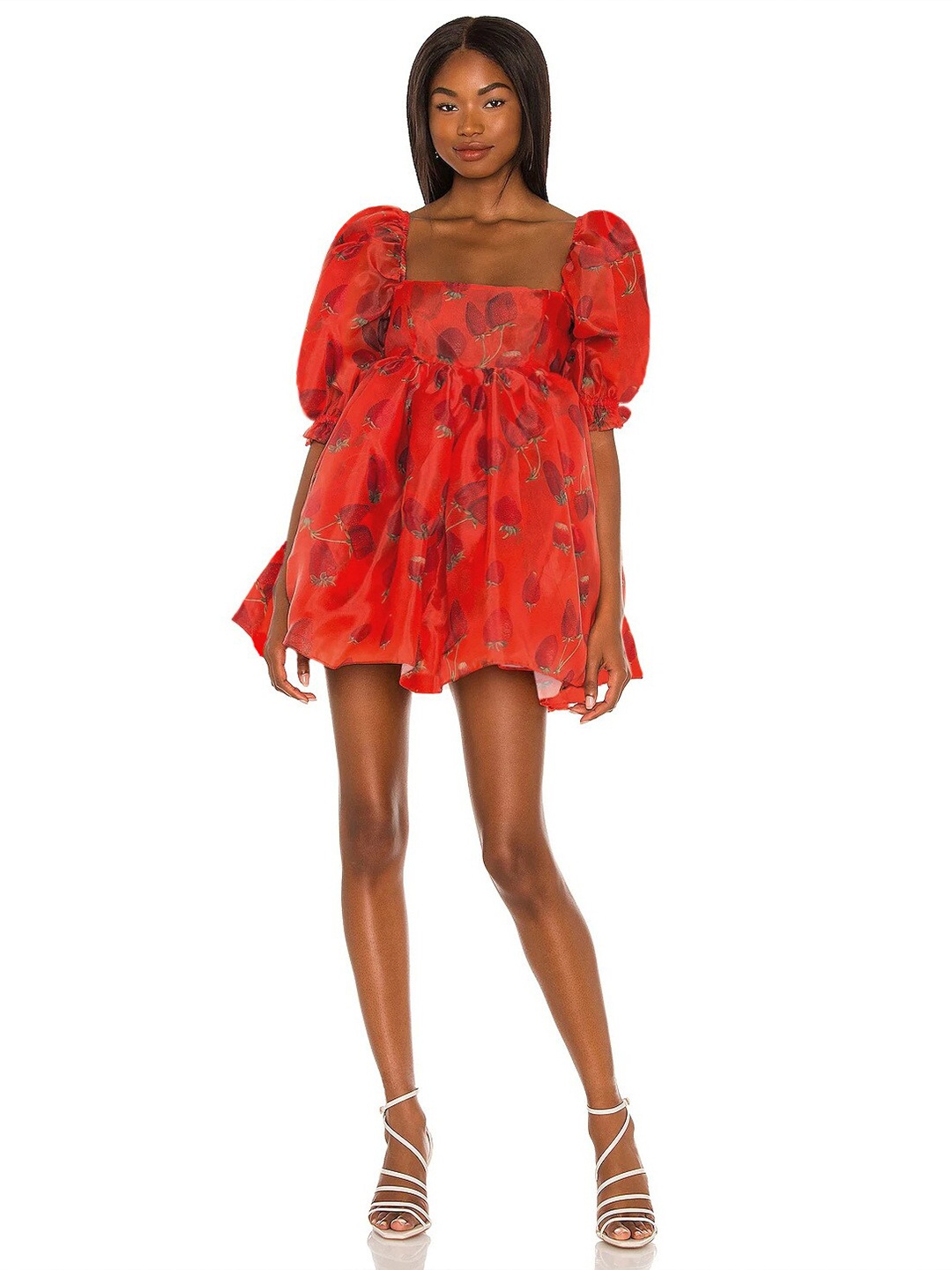 

BoStreet Women Red Printed Dress