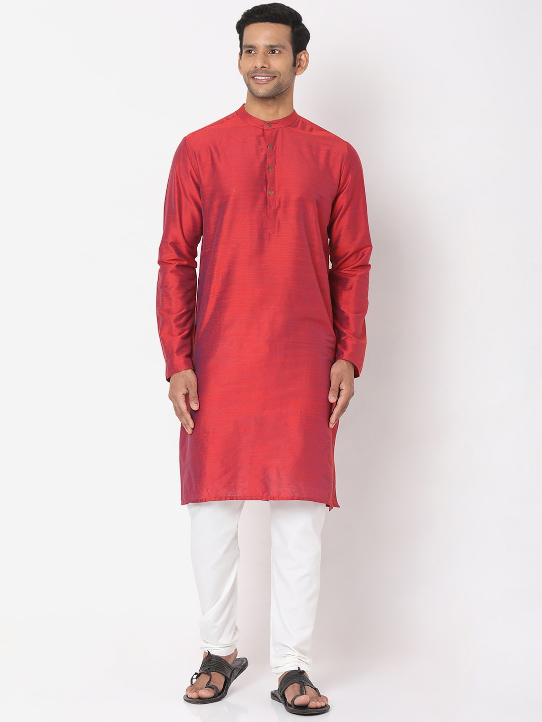 

SALWAR STUDIO Men Maroon Kurta