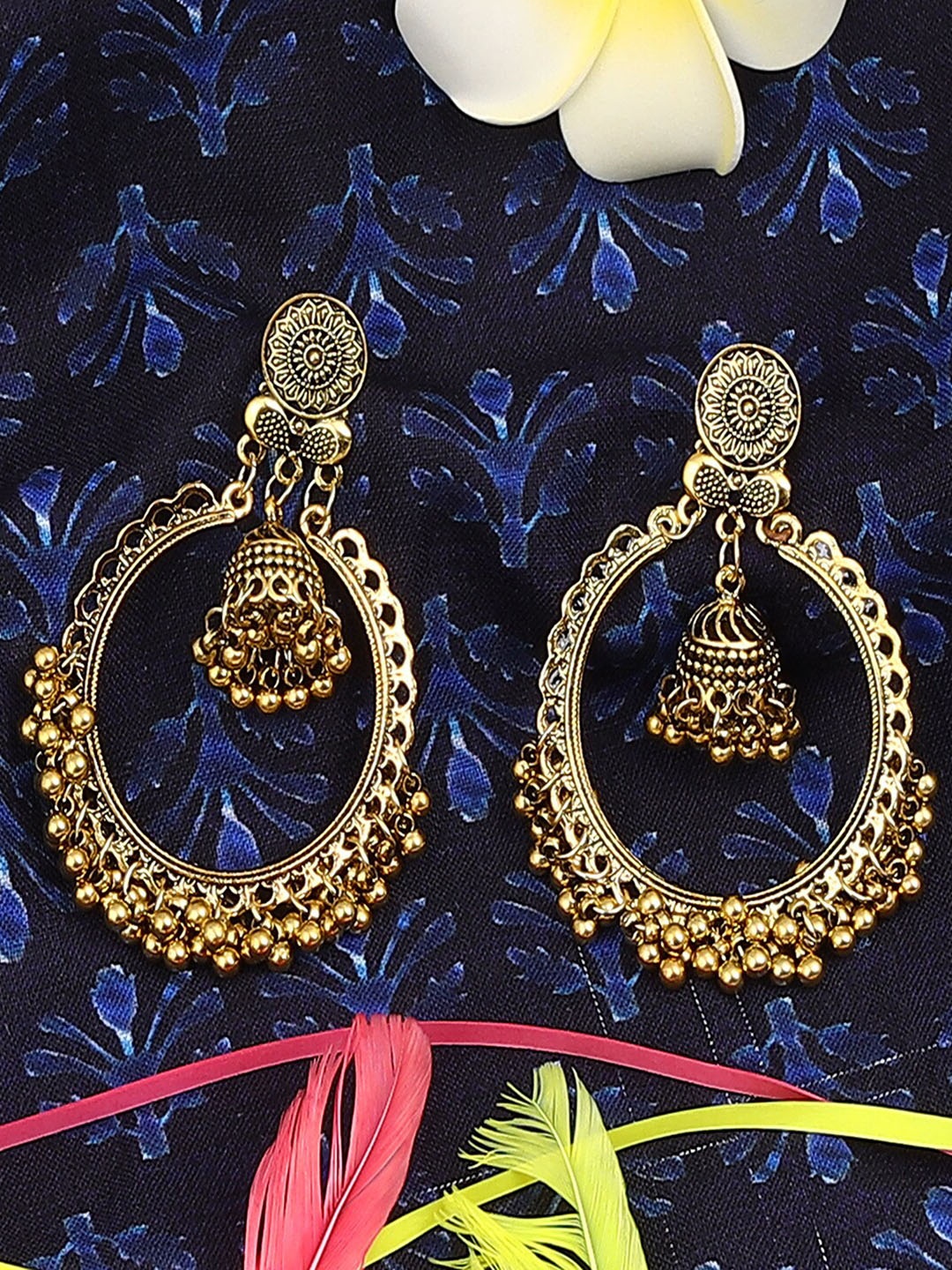 

Jewelz Gold-Toned Contemporary Chandbalis Earrings