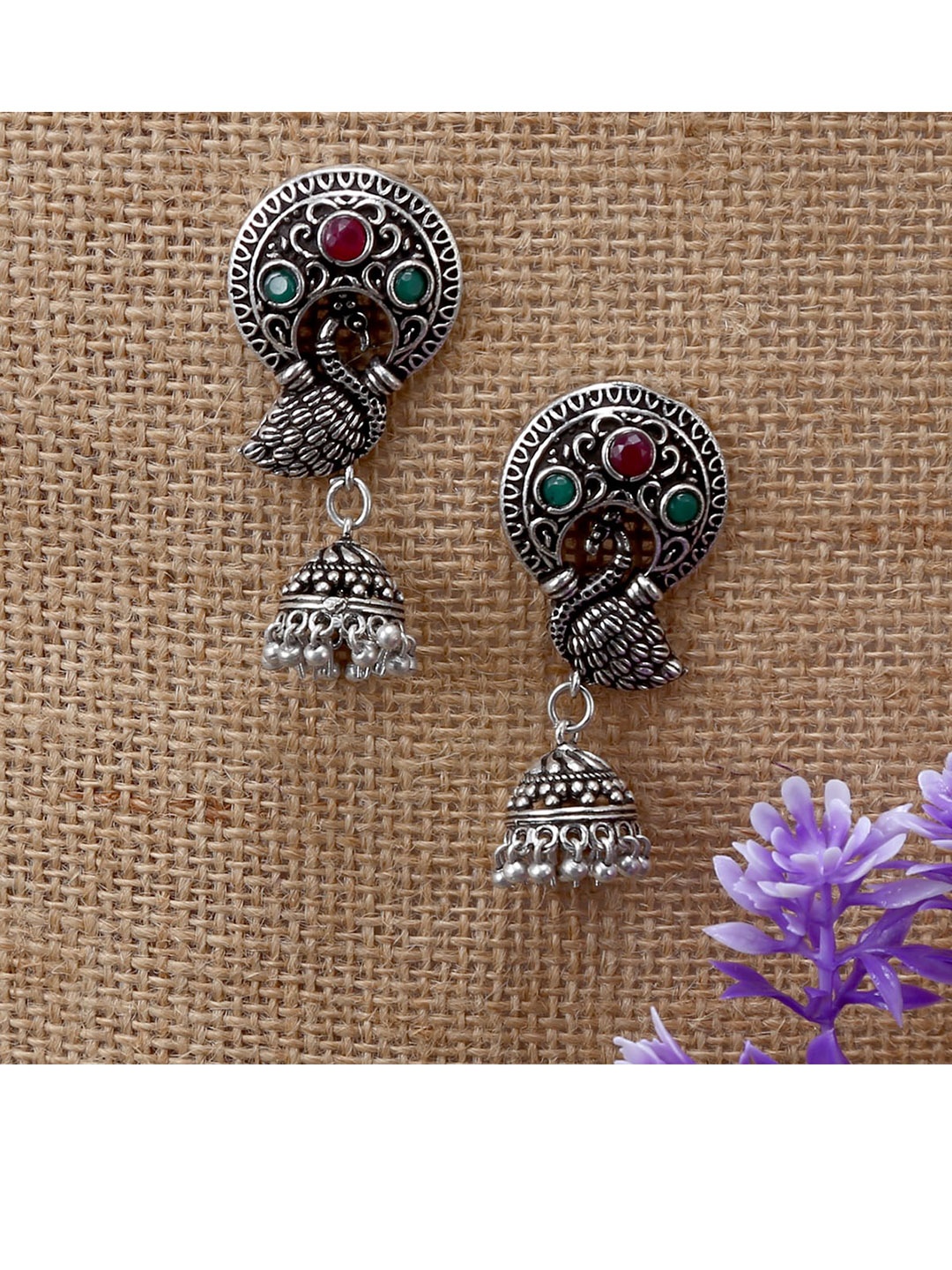 

Jewelz Multicoloured Contemporary Jhumkas Earrings, Multi