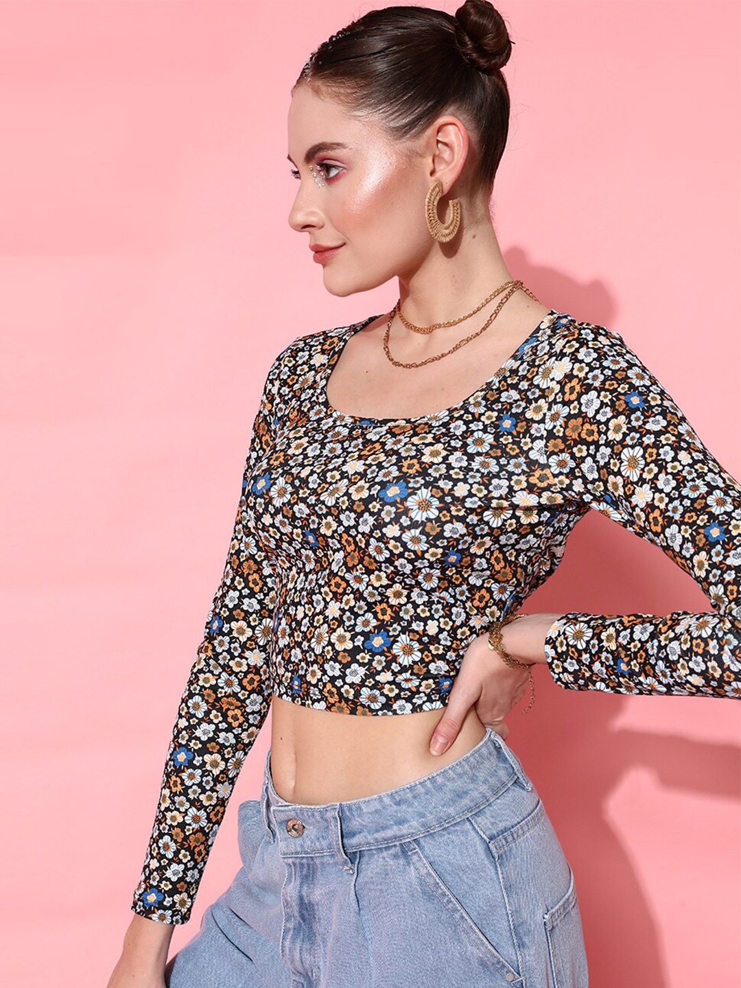 

STREET 9 Multi-Coloured Floral Top