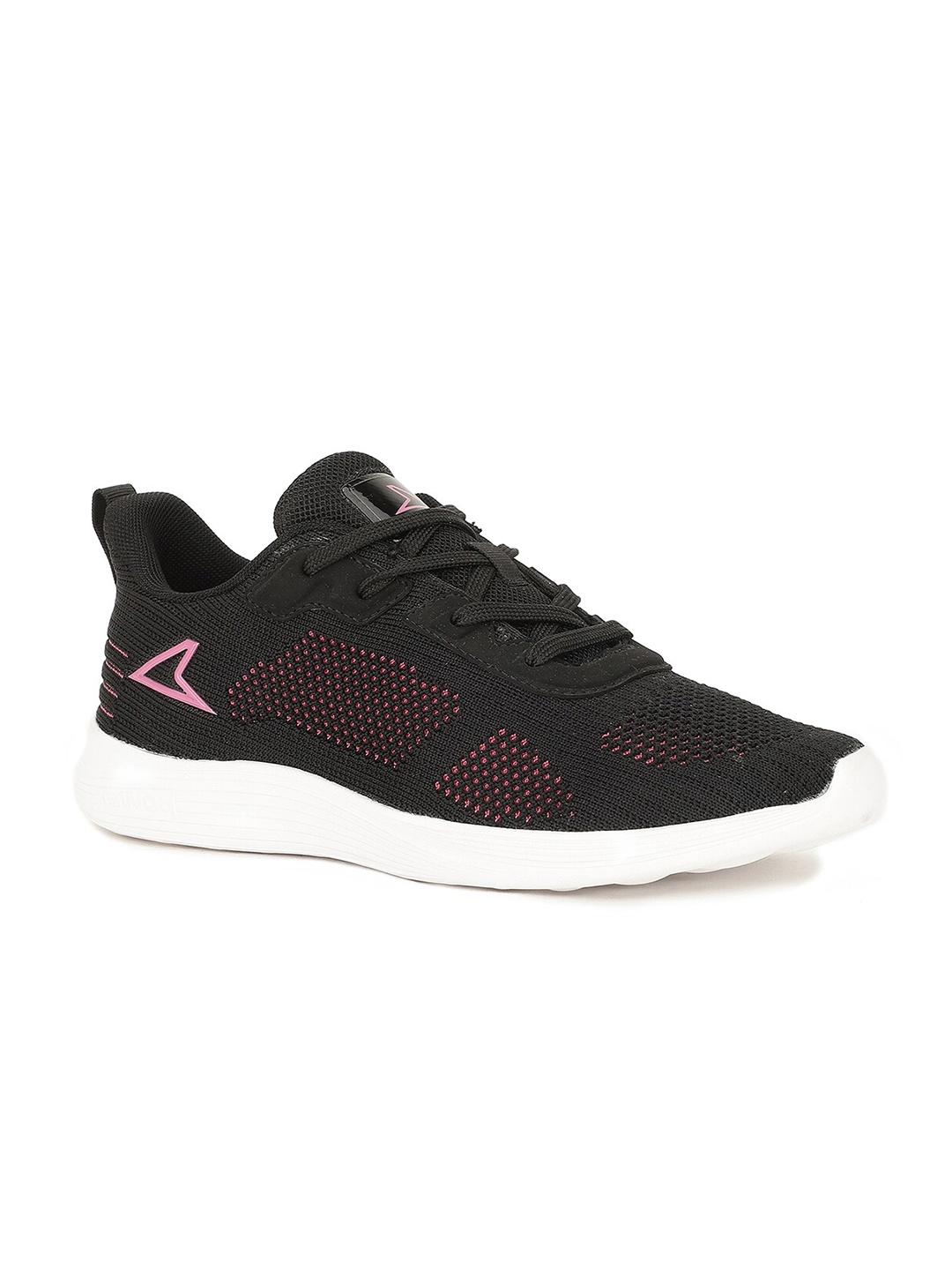 

Power Women Black Textile Running Non-Marking Shoes