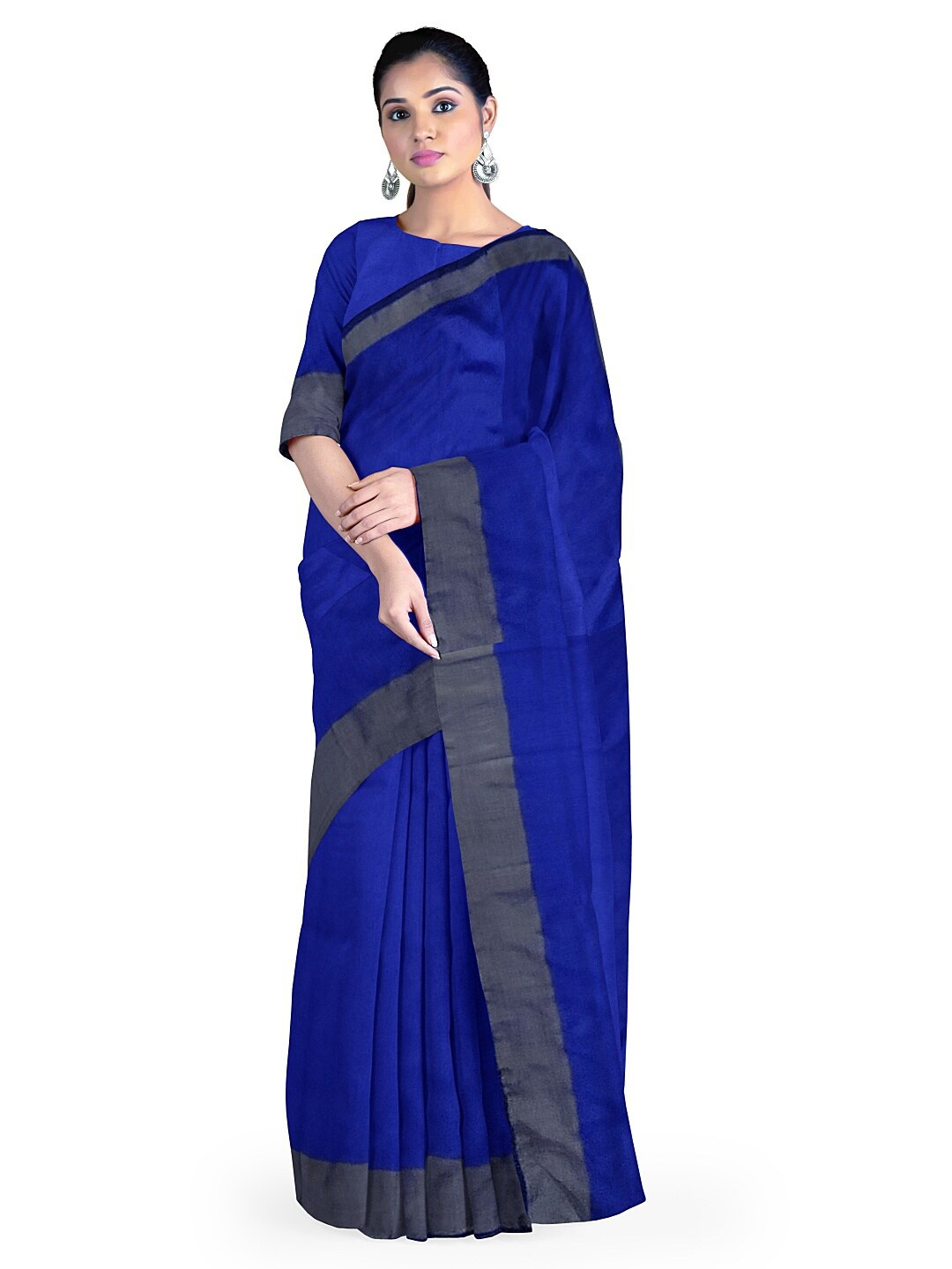 

Florence Blue & Grey Silk Cotton Sungudi Saree