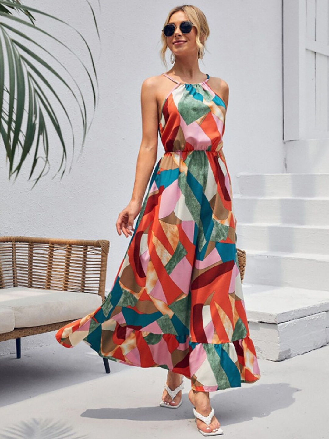 

BoStreet Women Multicoloured Maxi Dress, Multi