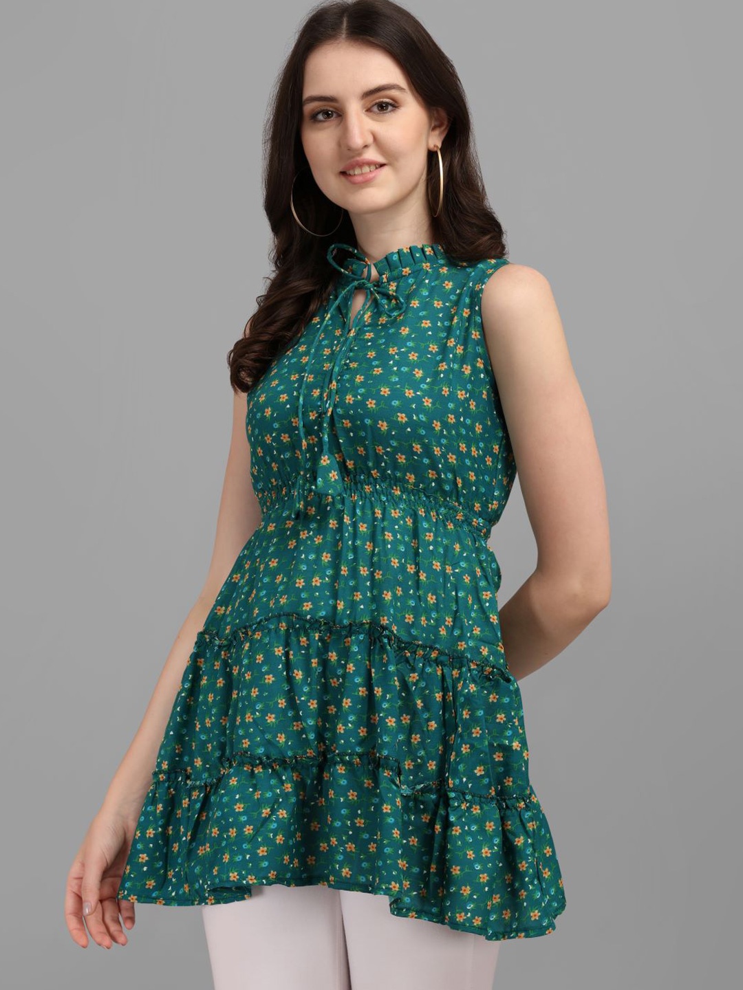 

GUFRINA Women Green Print Top