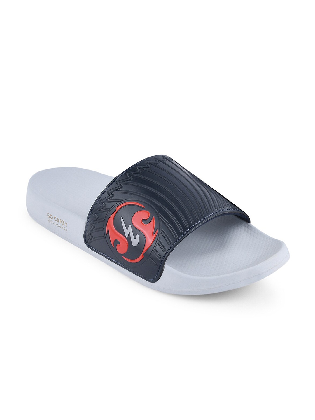 

Campus Men Blue & Grey Printed Sliders