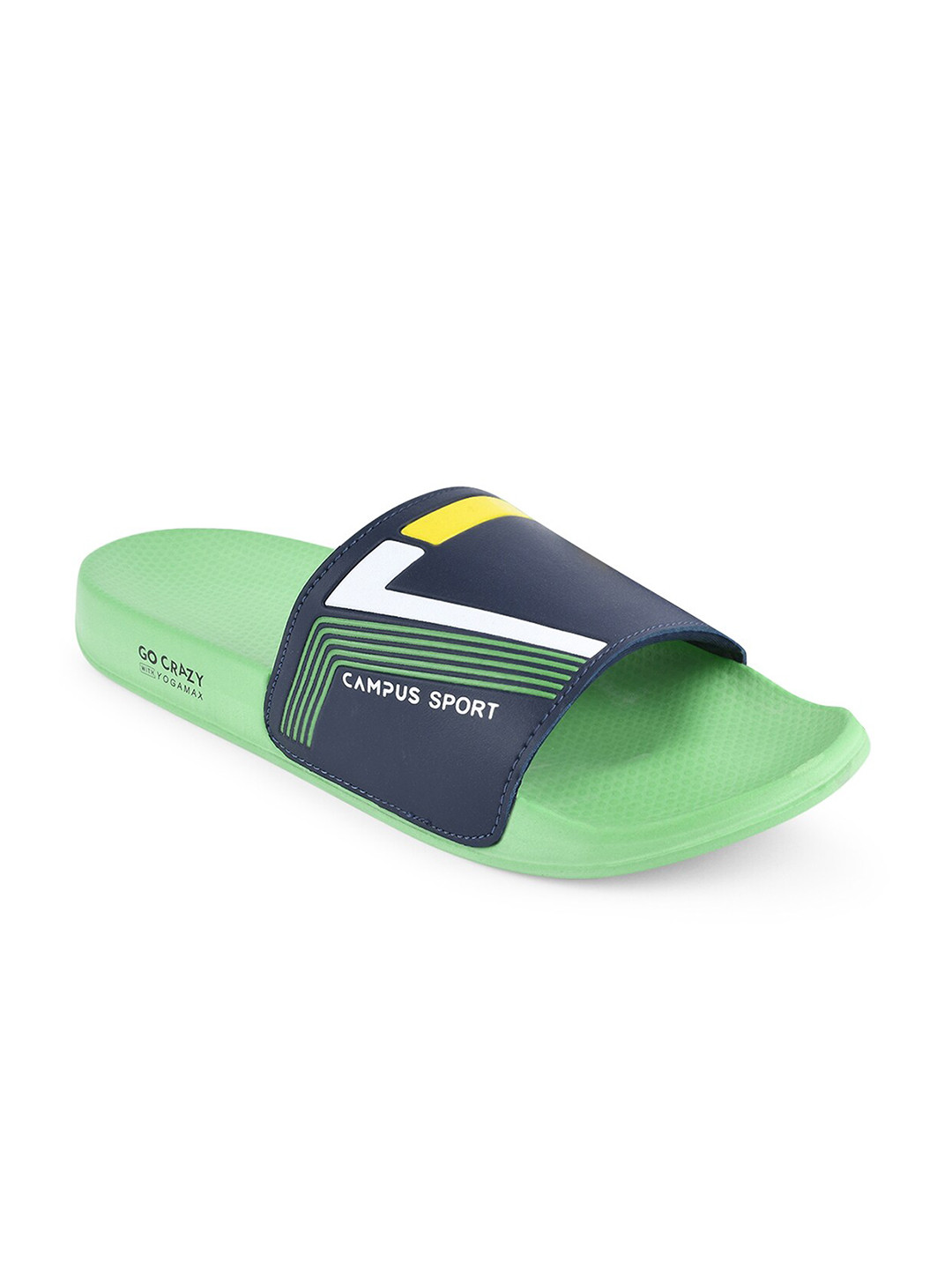 

Campus Men Green Printed Sliders