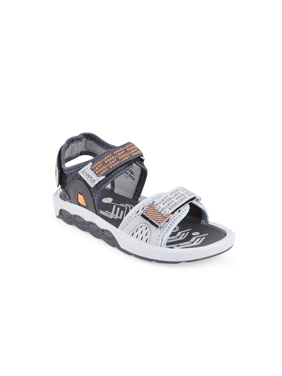 

Campus Kids Grey Printed Sports Sandals