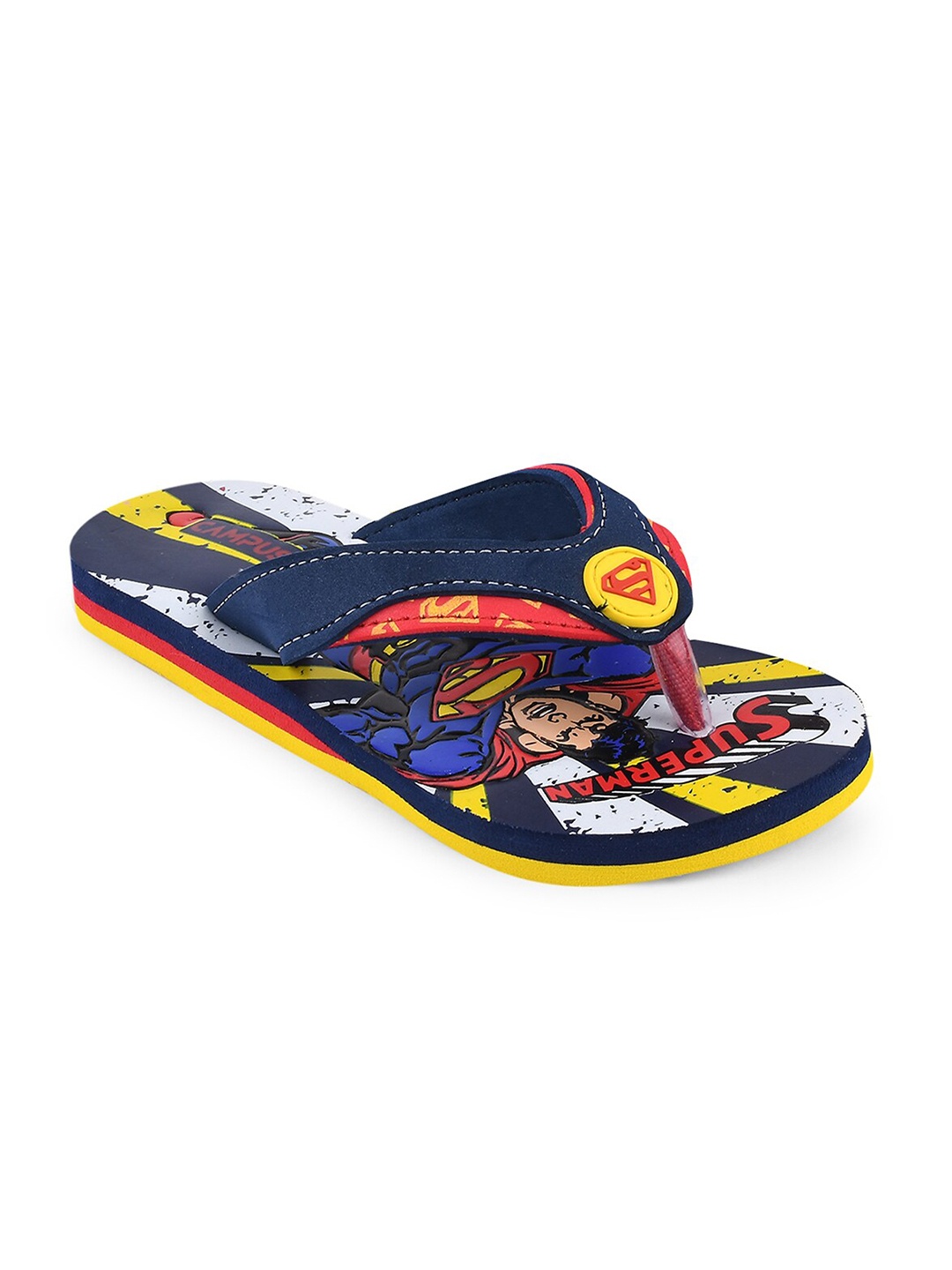 

Campus Unisex Kids Blue & Yellow Printed Thong Flip-Flops