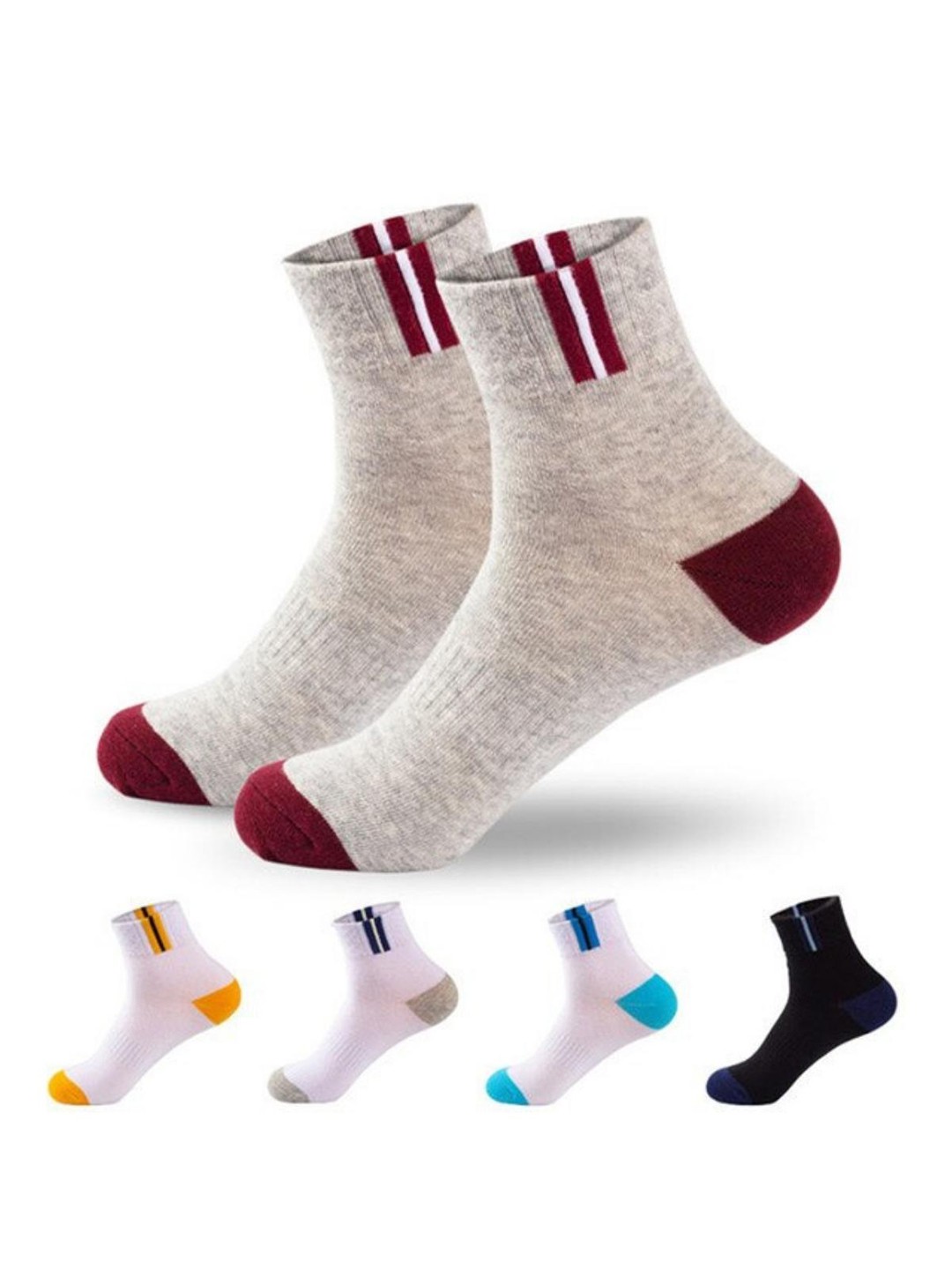 

YOUSTYLO Pack Of 5 Multi Ankle Length Socks