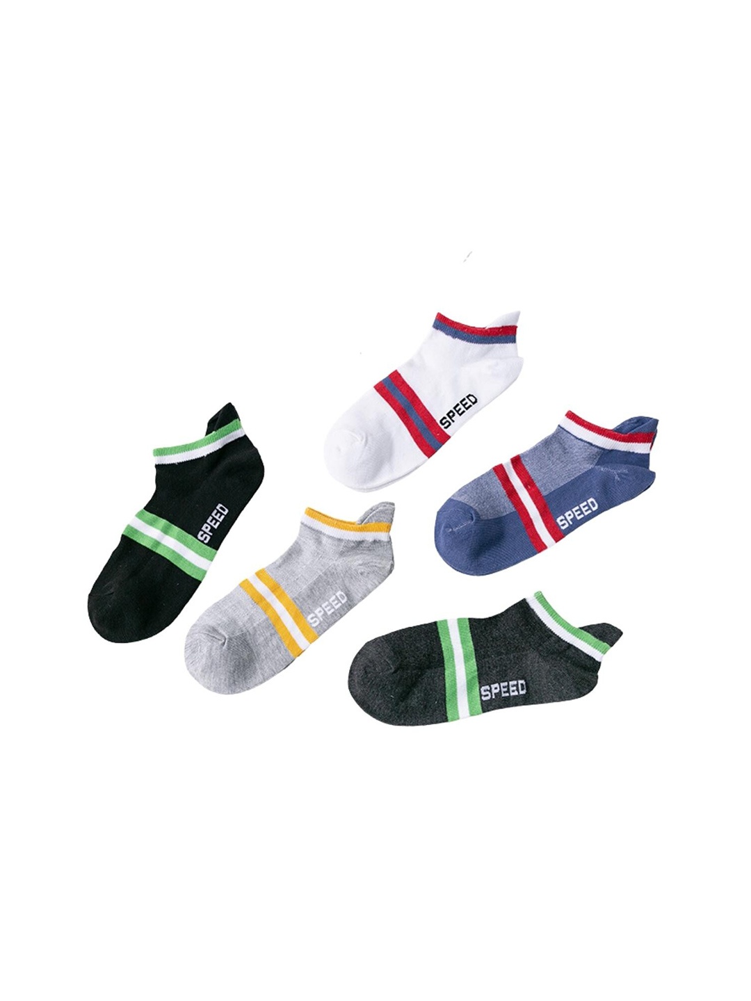 

YOUSTYLO Pack of 5 Patterned Ankle Length Socks, Multi