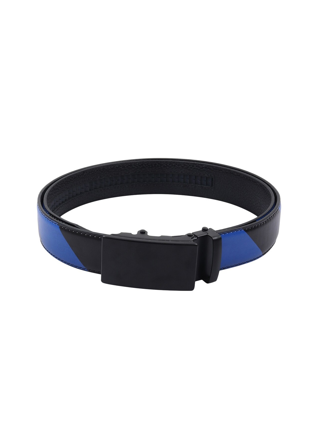 

Elite Crafts Men Blue Printed Leather Belt