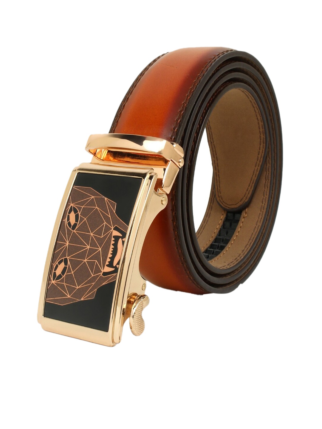 

Elite Crafts Men Tan Leather Formal Belt