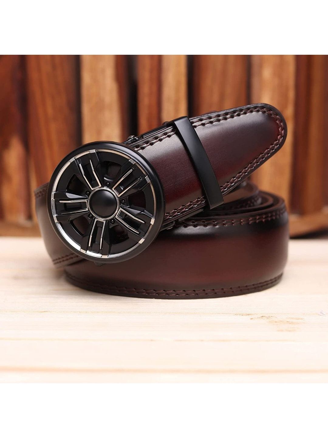 

Elite Crafts Men Brown Leather Formal Belt