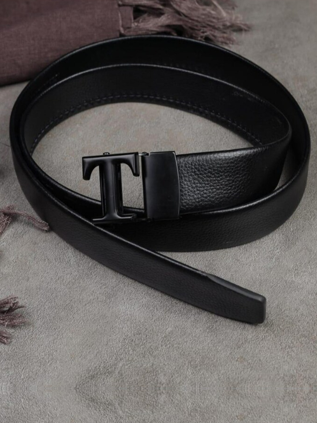 

Elite Crafts Men Black Leather Ratched Belt