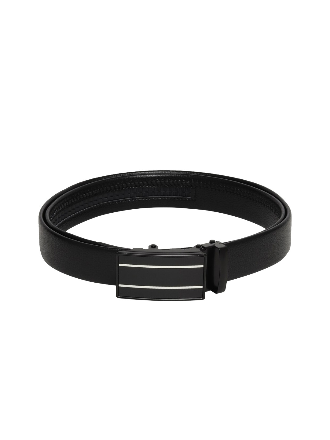 

Elite Crafts Men Black Textured Formal Belt