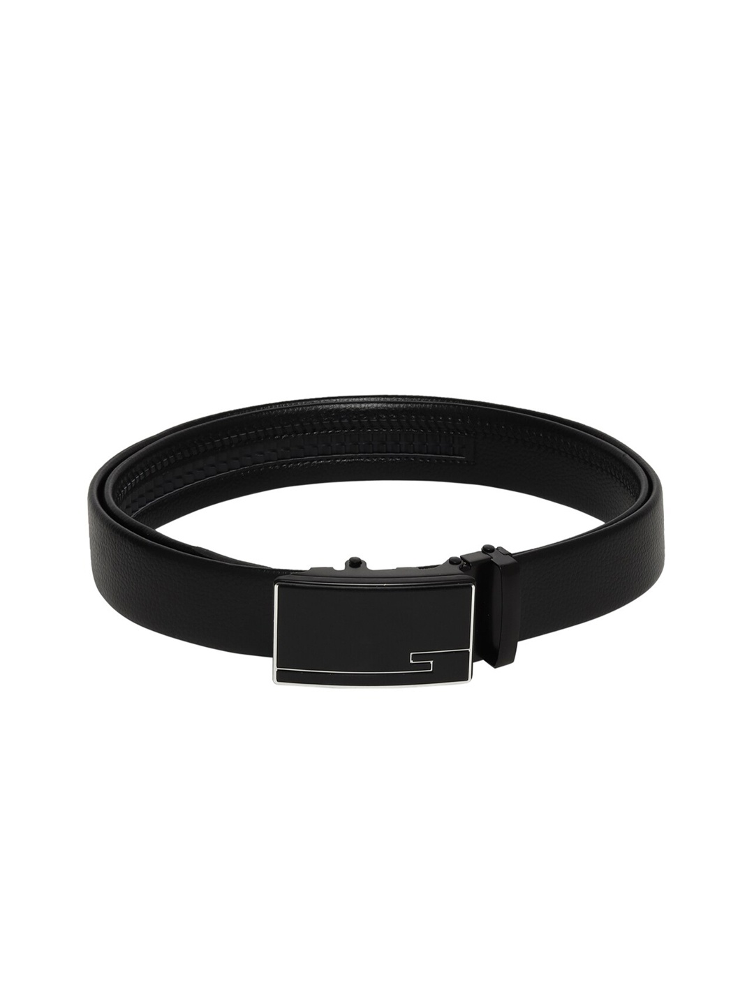 

Elite Crafts Men Black Solid Formal Belt