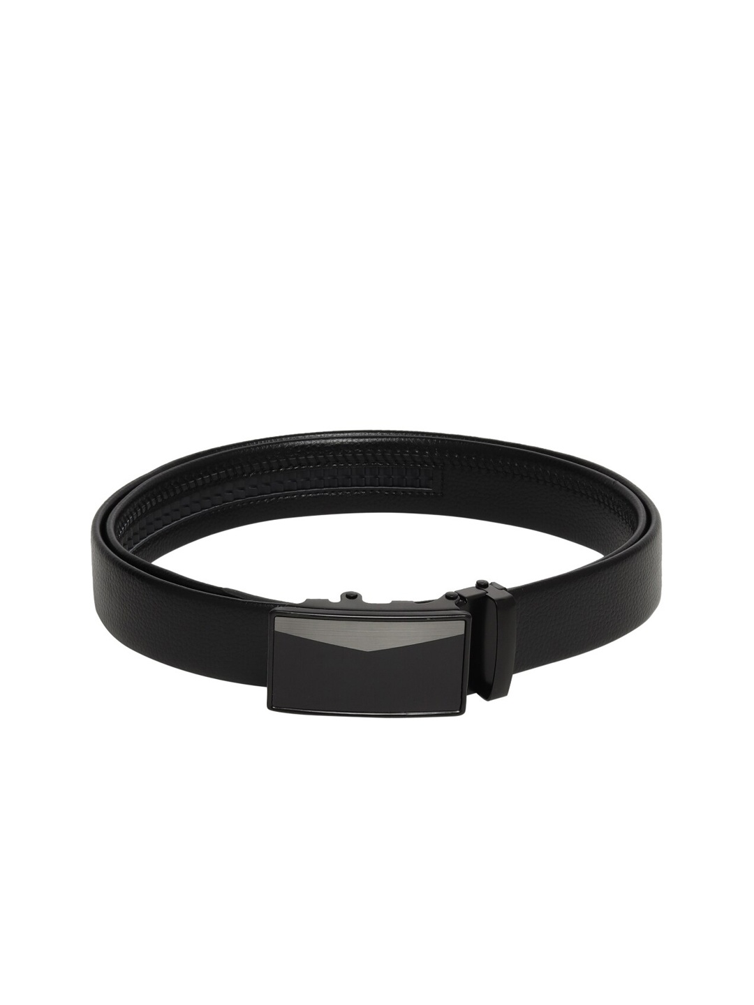 

Elite Crafts Men Black Textured Formal Belt